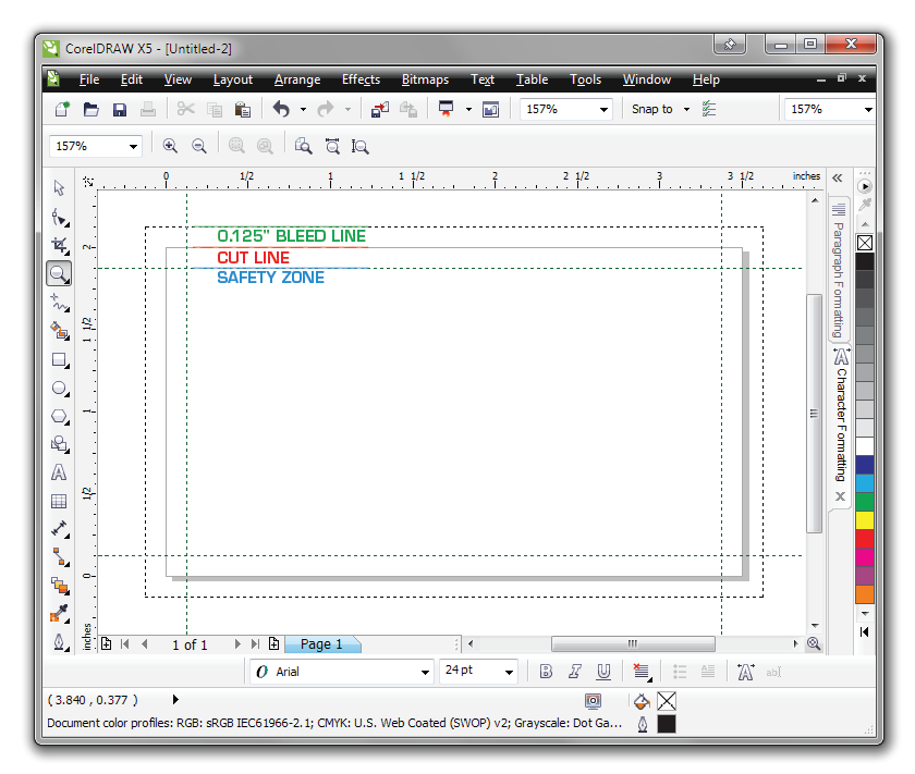 snap to guidelines it is nor working in corel draw 2018